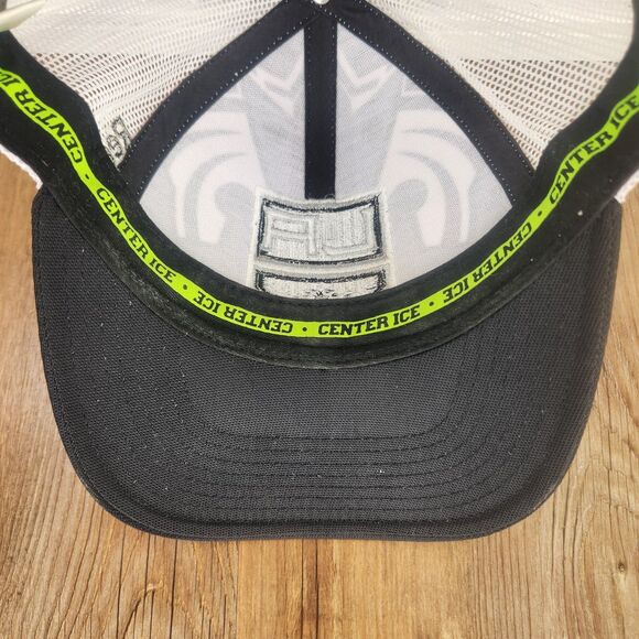 Reebok LA Kings NHL Center Ice Snapback Trucker Hat Cap Black White Hockey 2014 - Picture 8 of 11